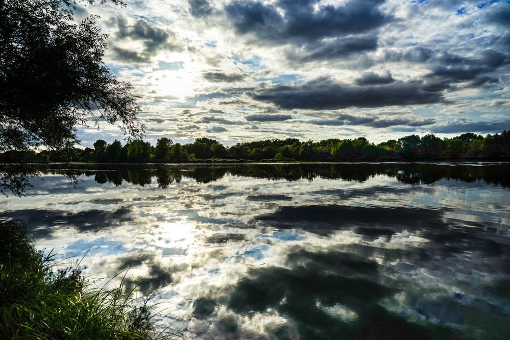 Die Loire im Sonnenuntergang