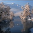 Die Loisach im tiefen Winter