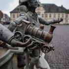 Die Lok am Bürgerbrunnen in Lippstadt