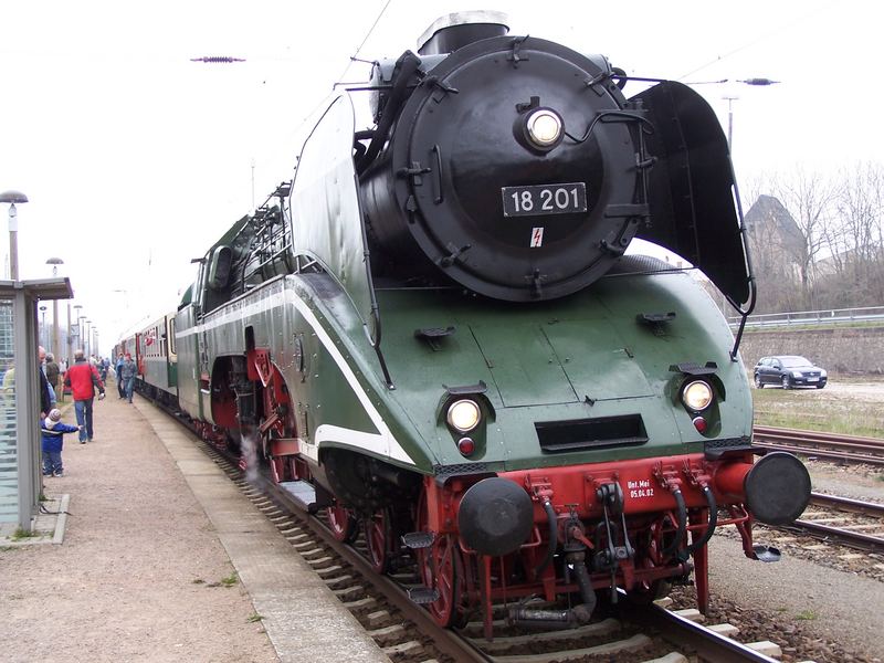 Die Lokomotive ist die schnellste betriebsbereite Dampflokomotive der Welt