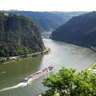 Die Loreley- sagenumwoben und oft besungen, gefährliche Engstelle im Rhein