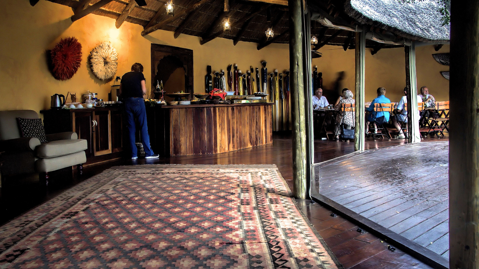 die Lounge  im Lalibela Game Reserve, Südafrika .....
