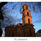 Die Ludwigskirche bei Sonnenuntergang