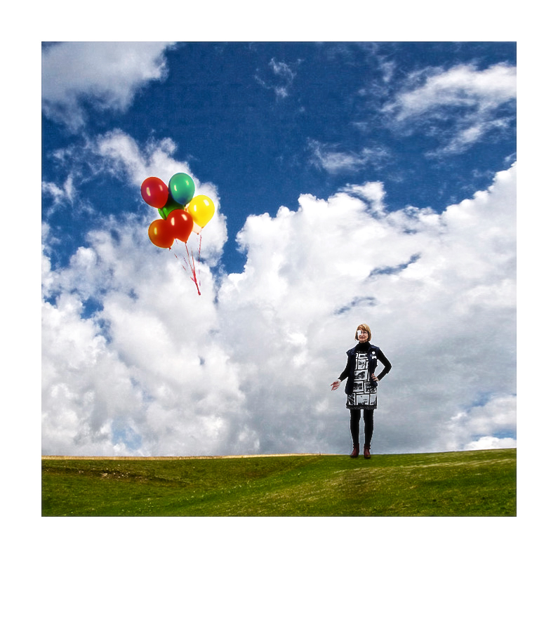 die Luftballonverkäuferin.