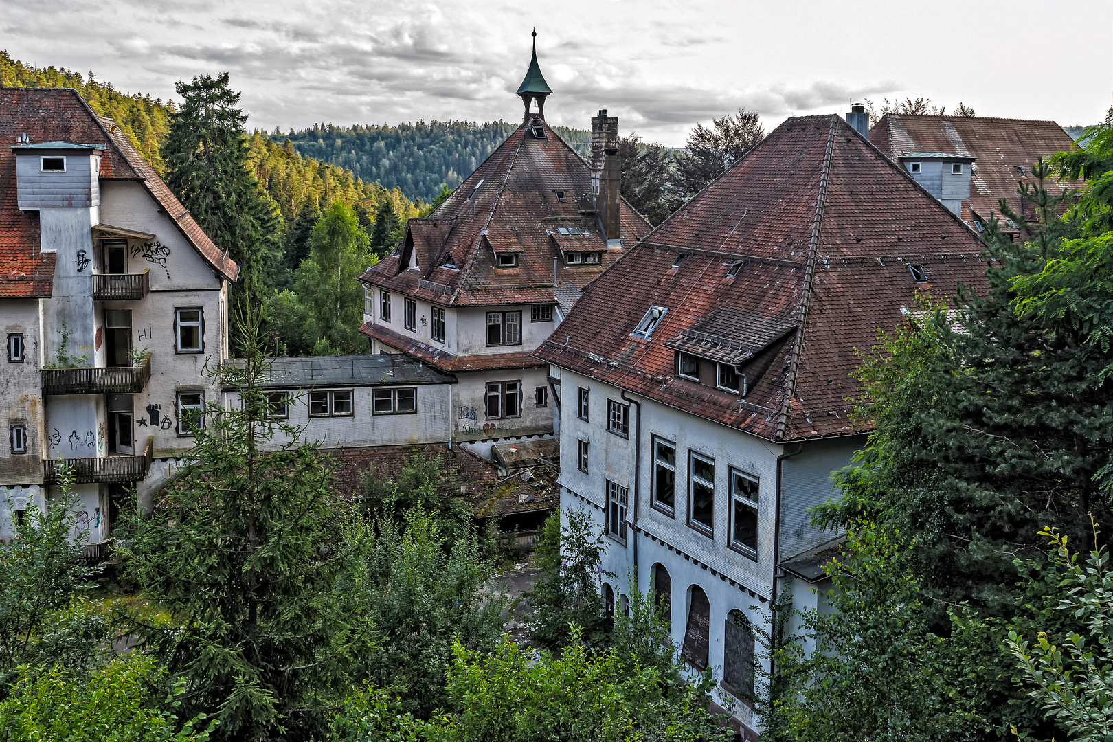 Die Lunge der Heilanstalt vor dem Kollaps