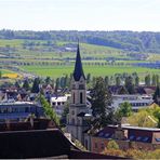 Die Lutherkirche vor der Schweiz