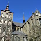 Die mächtige Marienkirche in Rostocks Stadtzentrum