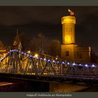 Die Malakoff-Drehbrücke und der Malakoff Turm am Rheinauhafen in Köln