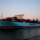 Die MANCHESTER MAERSK verlässt Bremerhaven...