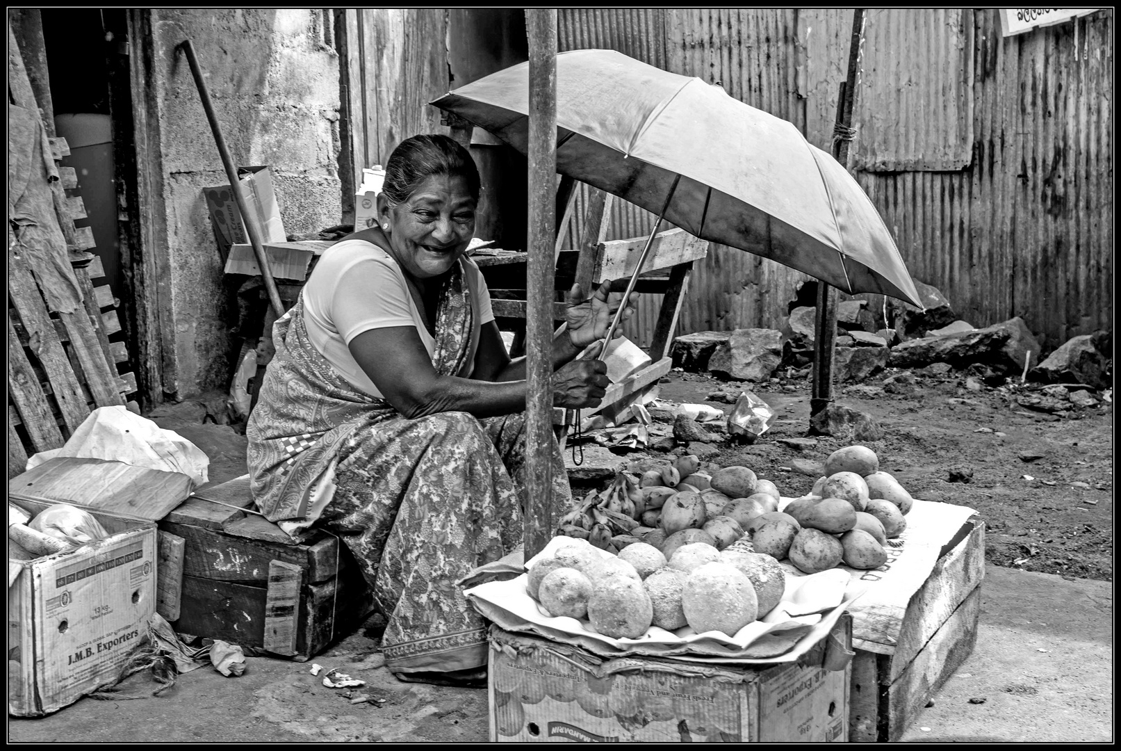 Die Mangoverkäuferin in Tangalle (Sri Lanka)