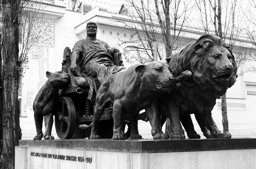 Die Marc-Anton-Gruppe vor dem Wiener Secessionsgebäude