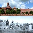 Die Marienburg nach dem Krieg 1945 und 2014