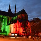 Die Marienkirche zur Lichtwoche 2021 in Rostock