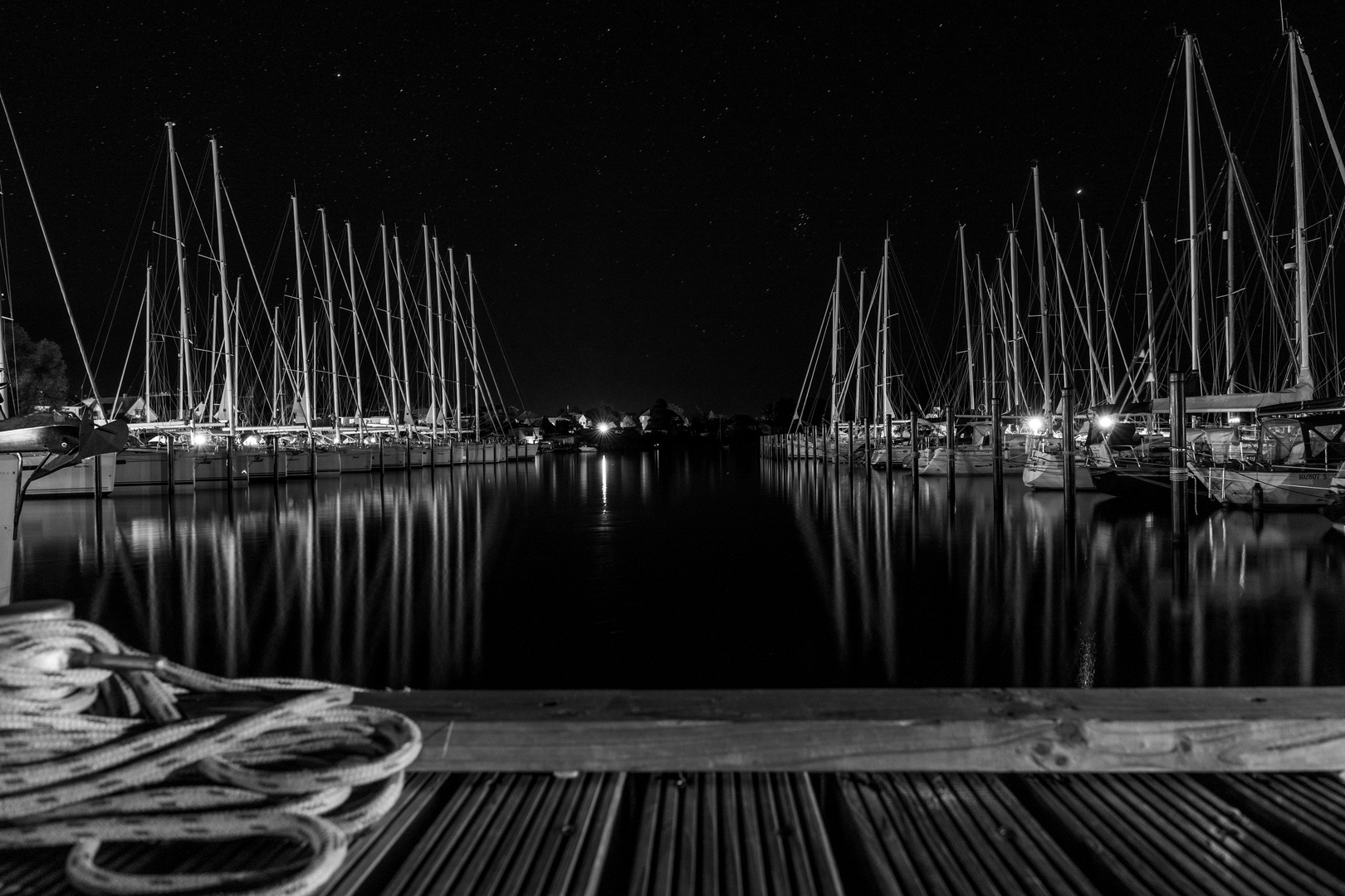 Die Marina Breege auf Rügen am Abend 2 (SW)