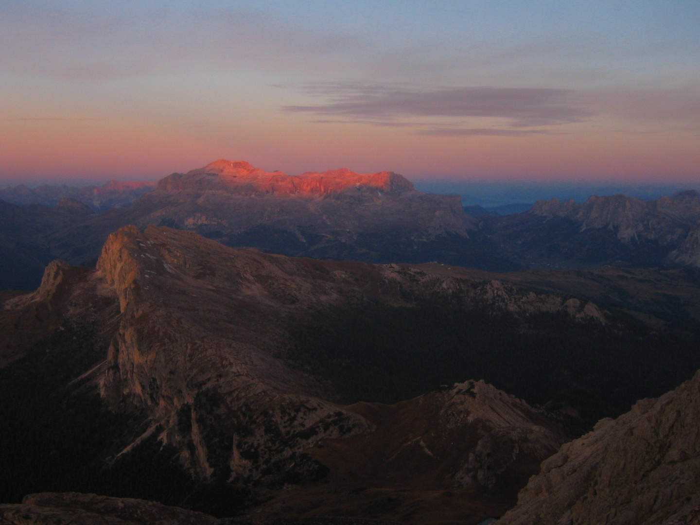 Die Marmolada im ersten Sonnenschein