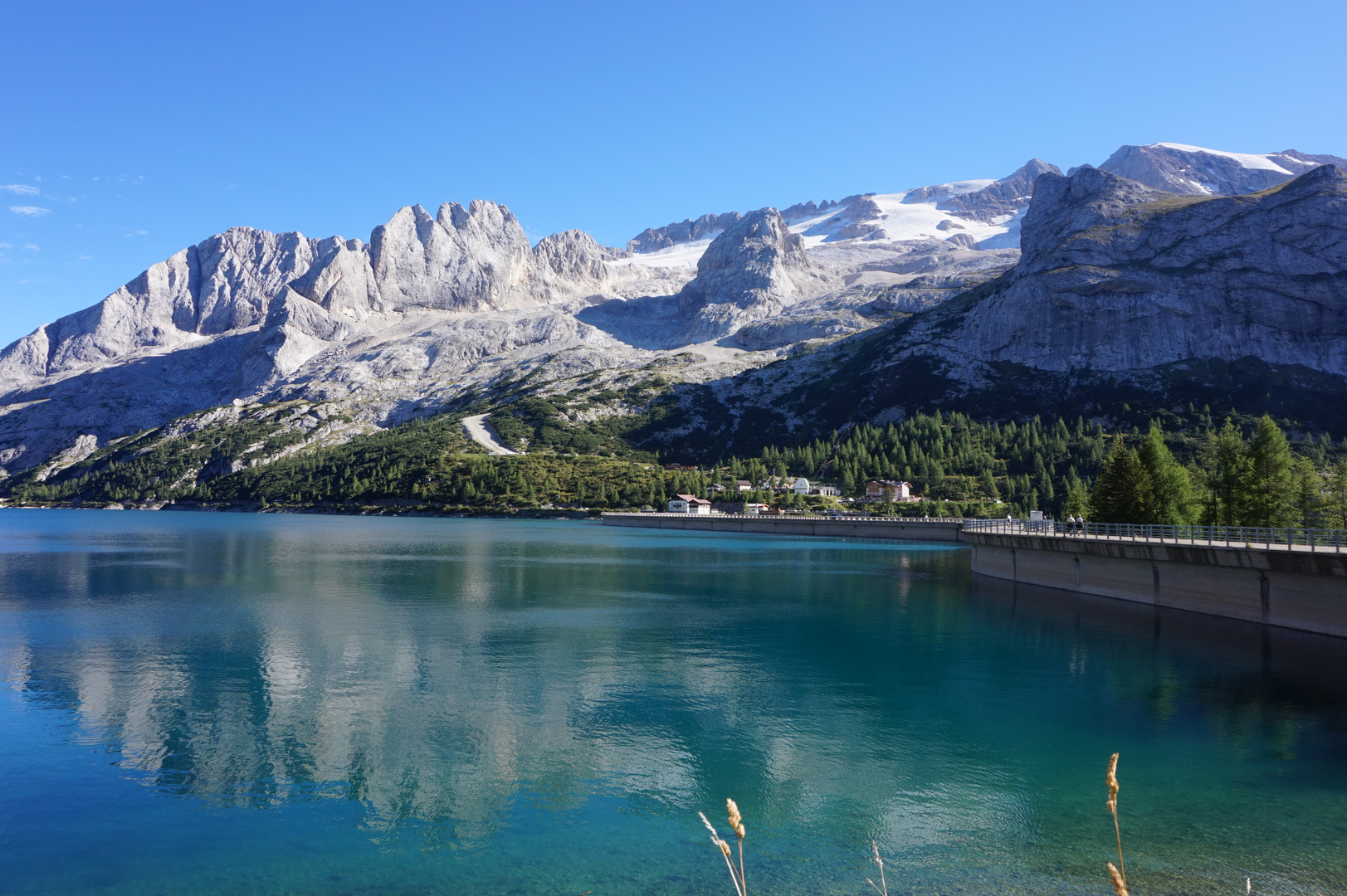 Die Marmolada mit Fedaiastausee