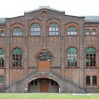 Die Maschinenhalle Zweckel von außen / Instandgesetzte Fassade