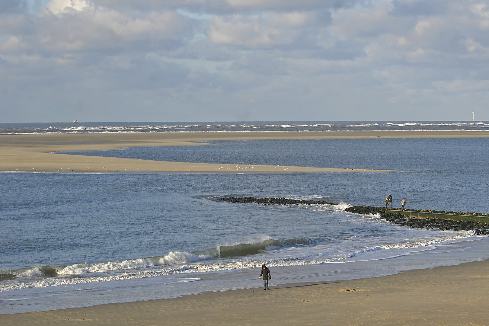 Die 'Meerenge' vom Hauptbadestrand - oder: Die 'Dardanellen' von Borkum