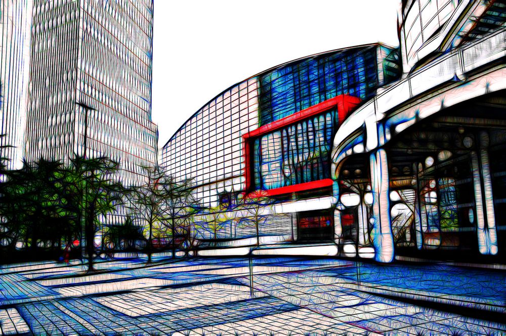 Die Messehalle neu gestaltet und in moderner Grafik