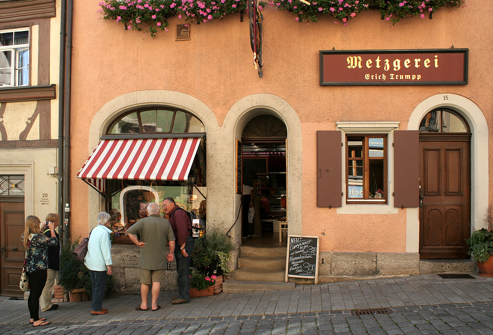 Die Metzgerei Erich Trumpp in Rothenburg ob der Tauber