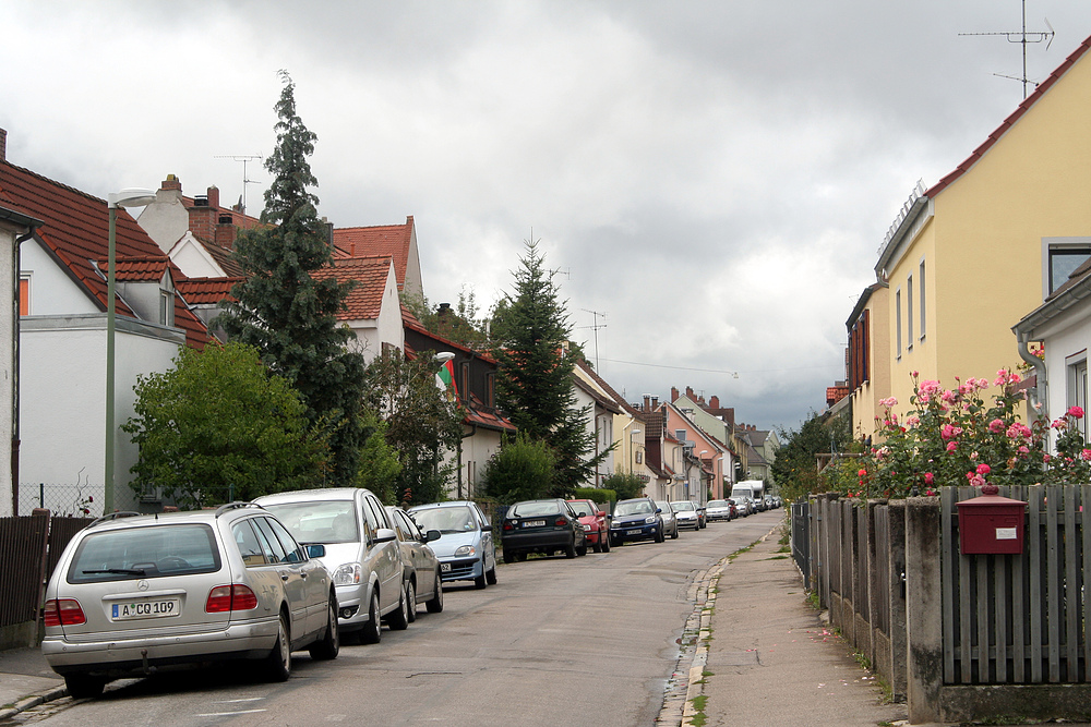 Die Metzstraße in Pfersee-Nord