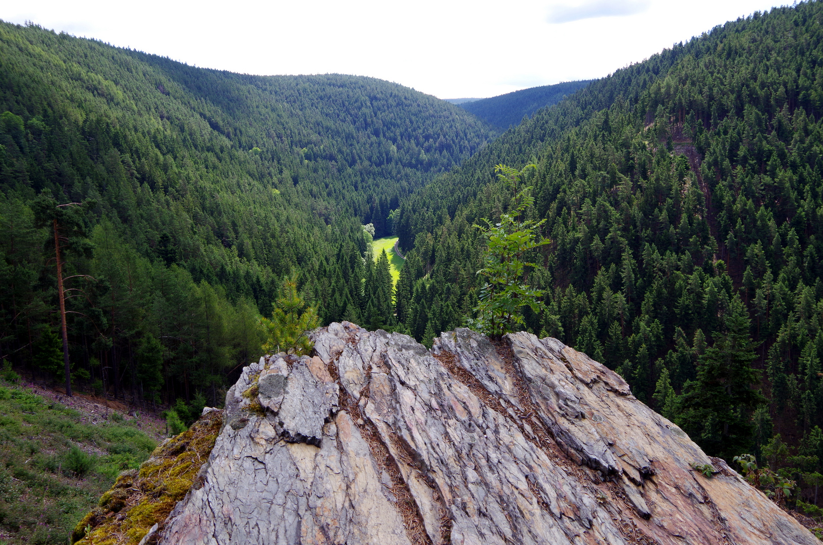 Die Meuraer Steine - 2 , Der Blick ins Tal 