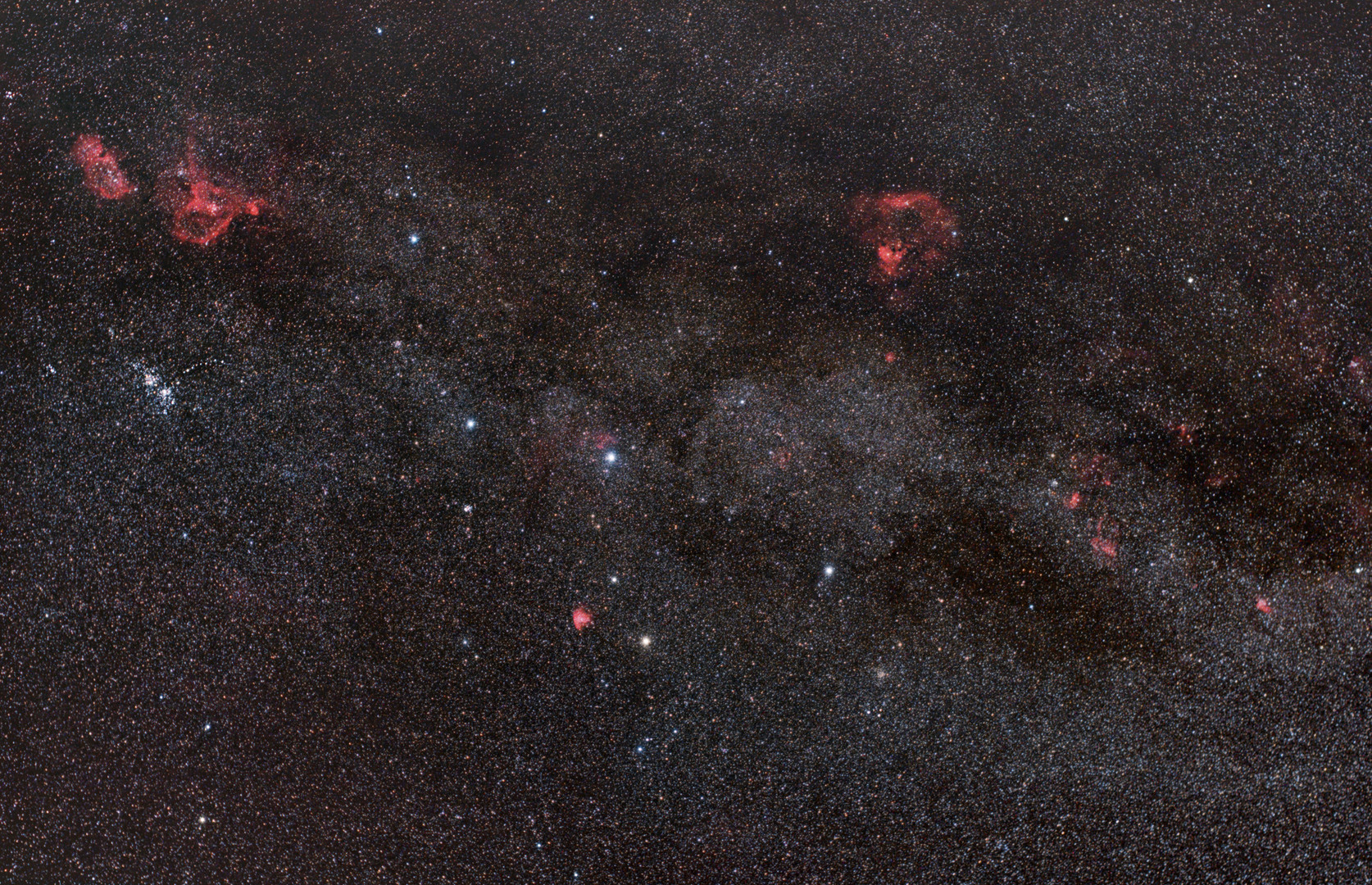 Die Milchstraße im Bereich des Sternbildes Cassiopeia