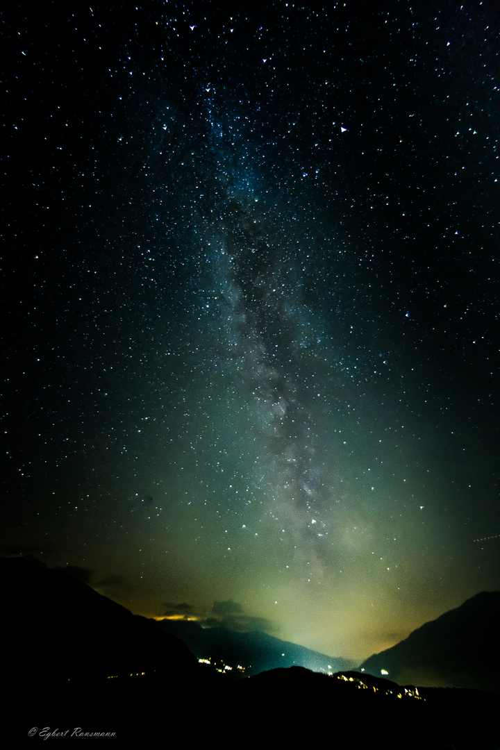 Die Milchstraße in Italien, Rodenecker Alm/ Südtirol 2018