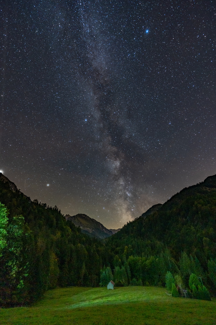 Die Milchstraße über dem Berg - Hinterstein