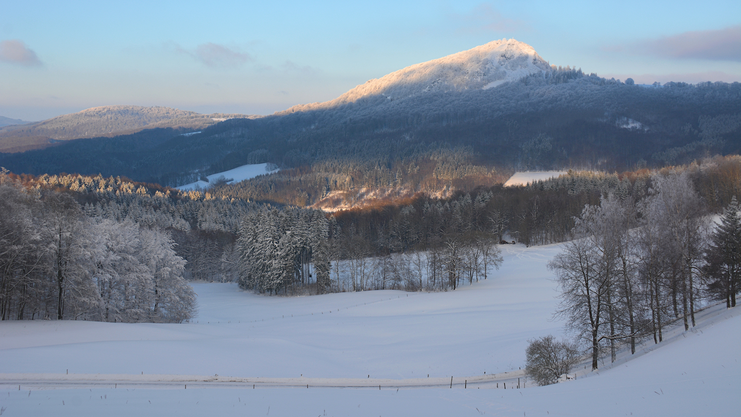 die Milseburg im Winter,