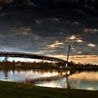 Die Mimram-Brücke in Kehl am Rhein Panorama