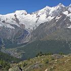 Die Mischabelgruppe mit dem Dom, dem höchsten Alpengipfel, der den "Schweizern allein gehört...