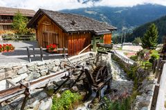 Die mit Wasserkraft betriebene alte Sägerei von Grimentz