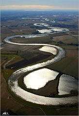 die Mittelweser - ganz oben (Luftbild)