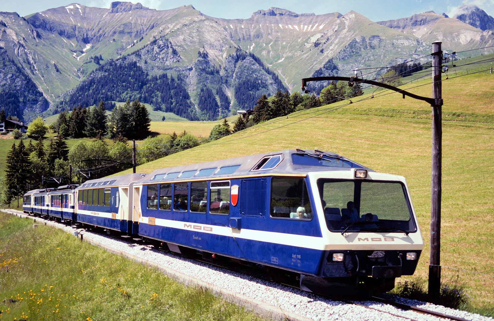 Die MOB bei Les Granges/Schweiz