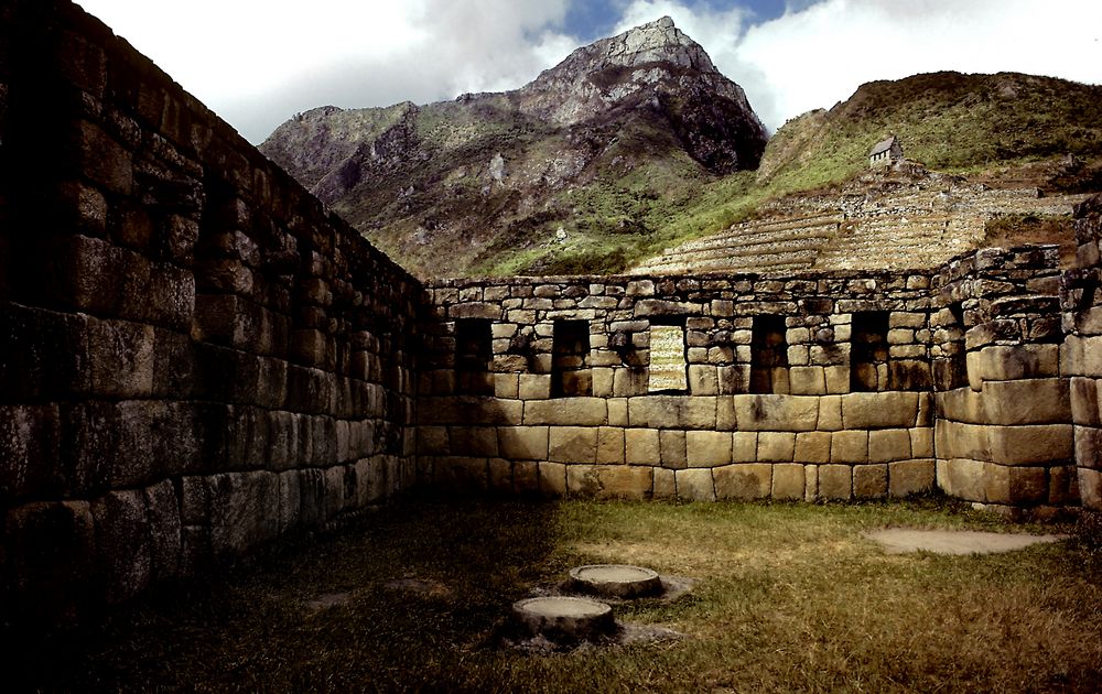 Die Mörser in Machu Picchu