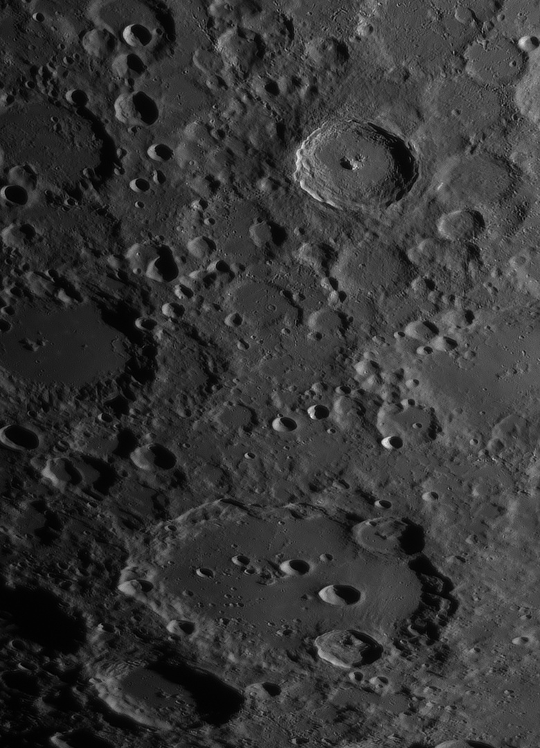 Die Mondkrater Tycho und Clavius