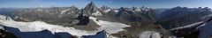 Die morgendliche  Sicht aus fast 3900 m vom Klein-Matterhorn gehört für mich seit diesem Jahr...