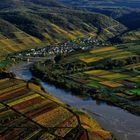 Die Mosel mit Blick auf Neef vom Gipfelkreuz des Calmonts