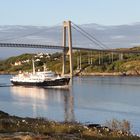 DIe MS Lofoten südgehend abends in Rörvik