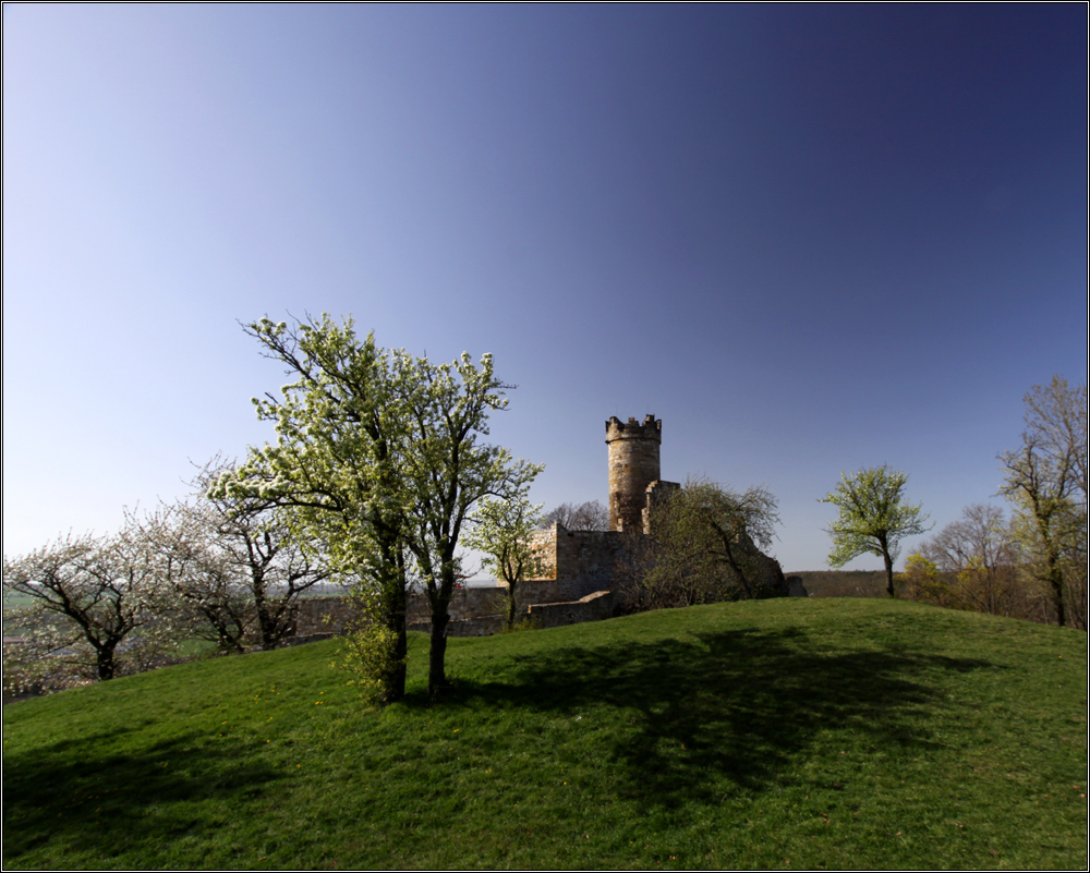 Die Mühlburg im Frühling