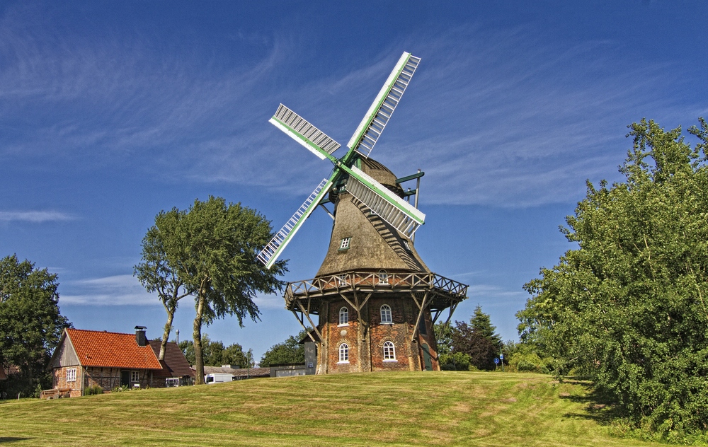Die Mühle in Midlum Foto & Bild industrie und technik, mühlen