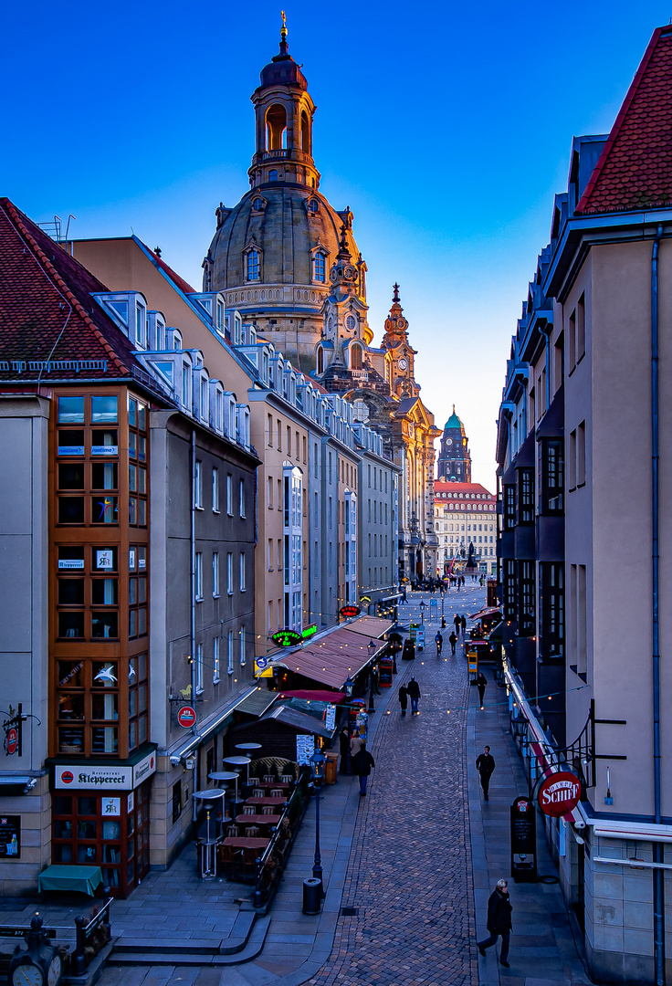 die Münzgasse in Dresden...