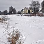 Die Mulde bei Remse.........., zugefrohren, unterhalb des Wehrs