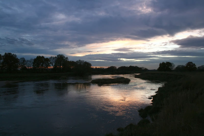 Die Mulde im Abendlicht