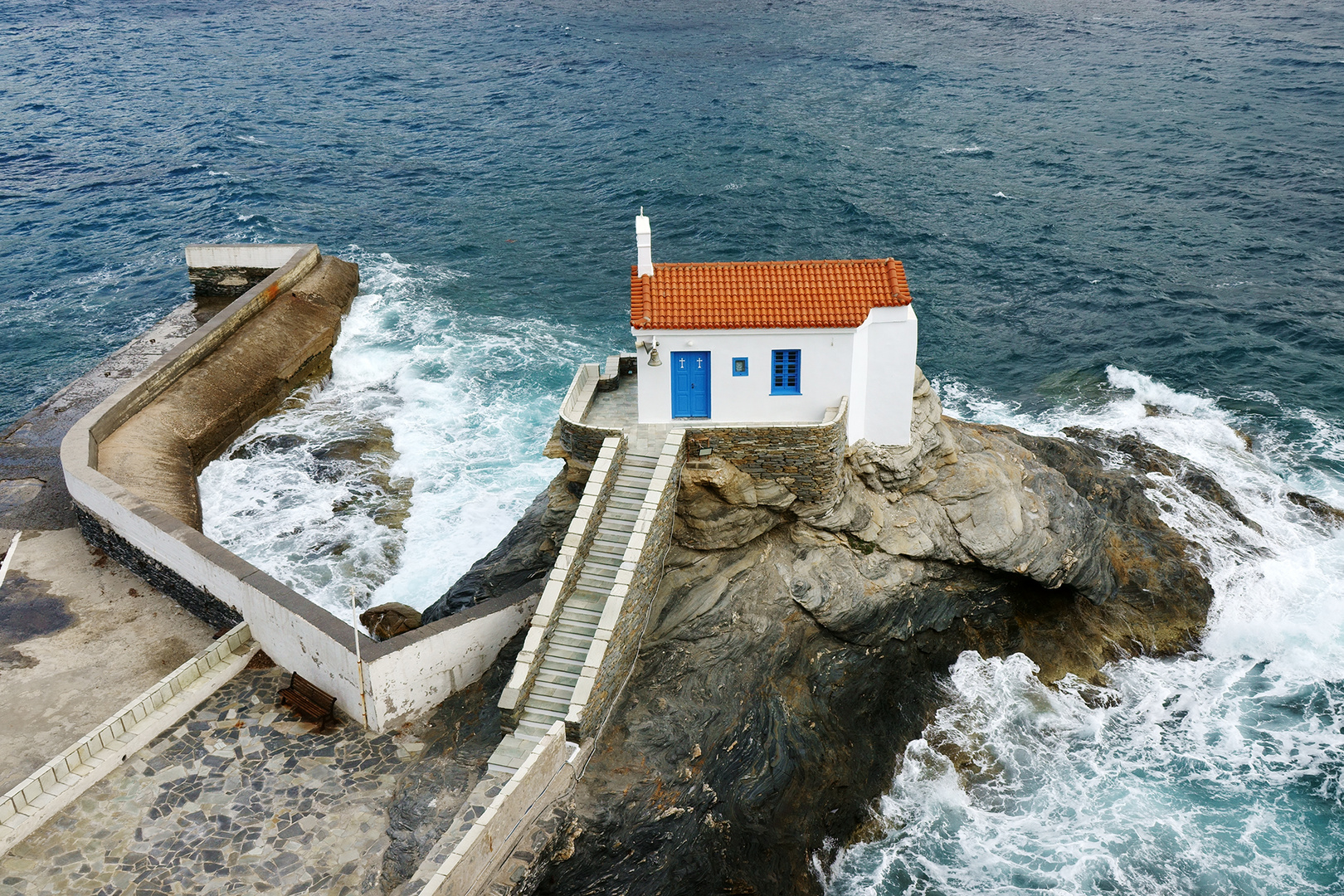 die Mutter Gottes Kapelle von Chora Insel Andros