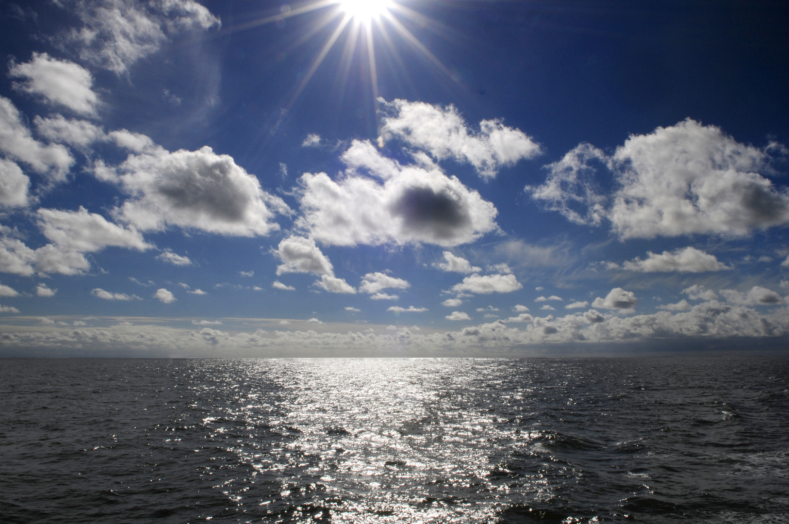 Die Nachmittagssonne auf der Nordsee