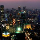 Die Nacht bricht ein über Bangkok