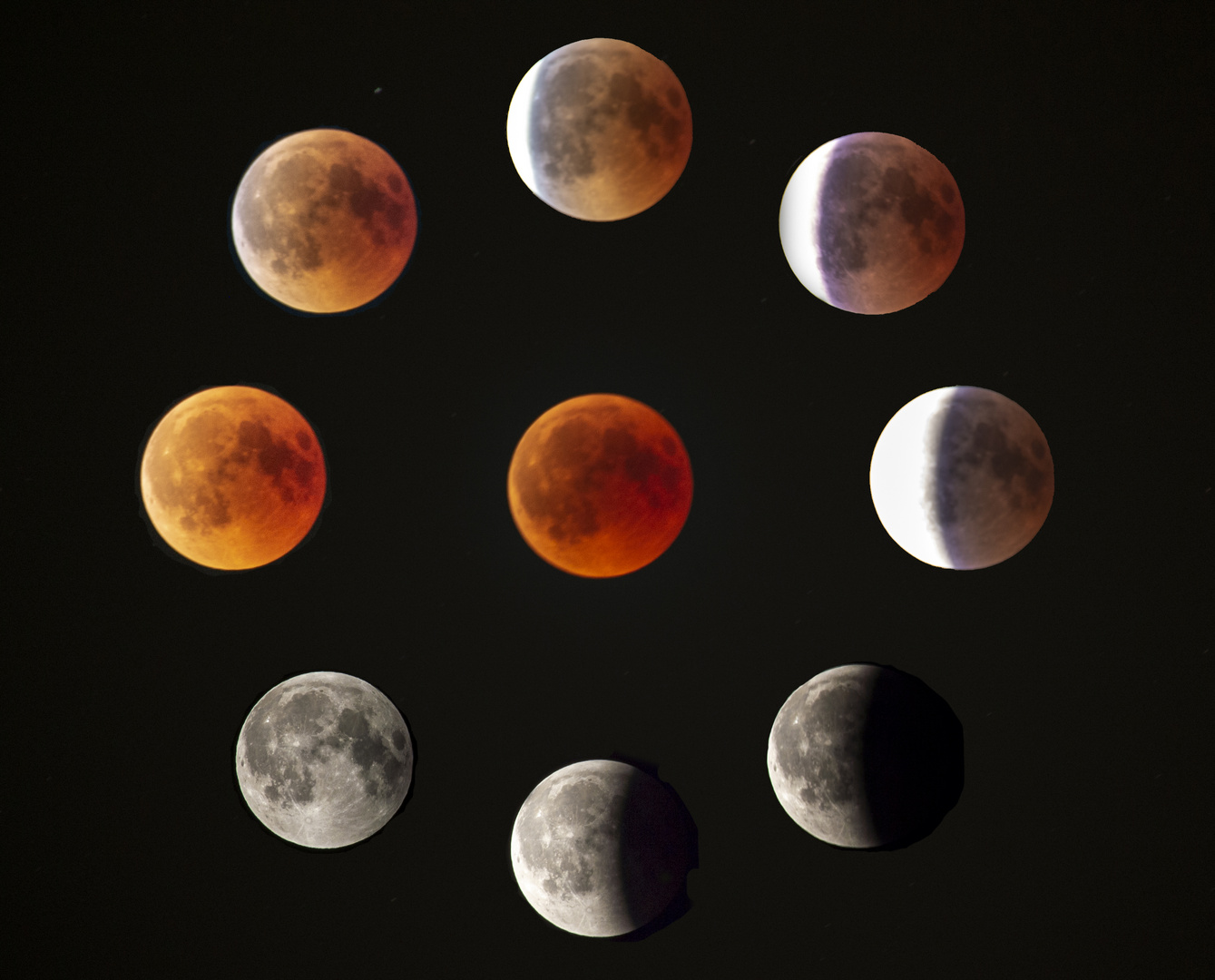 Die Nacht in einem Bild - Totale Mondfinsternis 27. Juli 2018 Foto