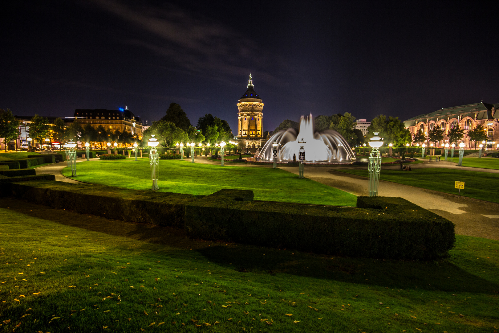 Die nächtliche stille im Park